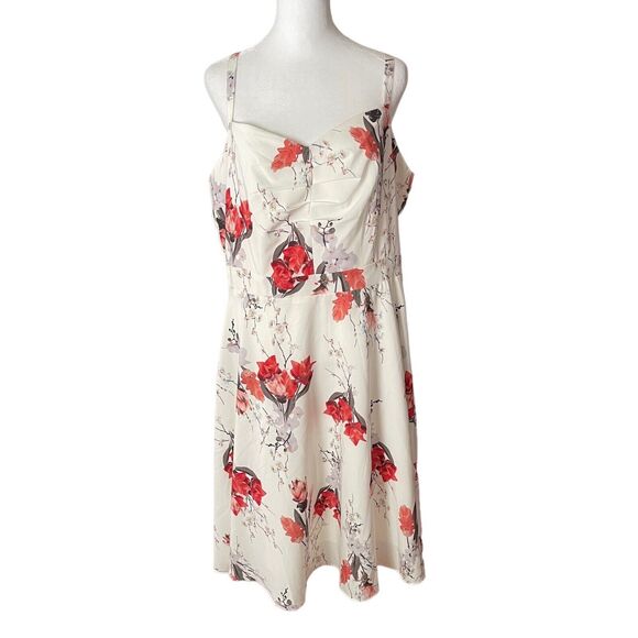 City Chic Dresses & Skirts - NWT City Chic Womens Plus 18 Dress Vintage Posey Saffron Floral A-Line Pockets